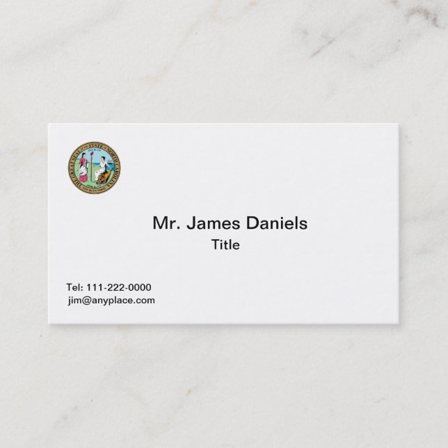 North Carolina Great Seal Business Card Templates (Front)