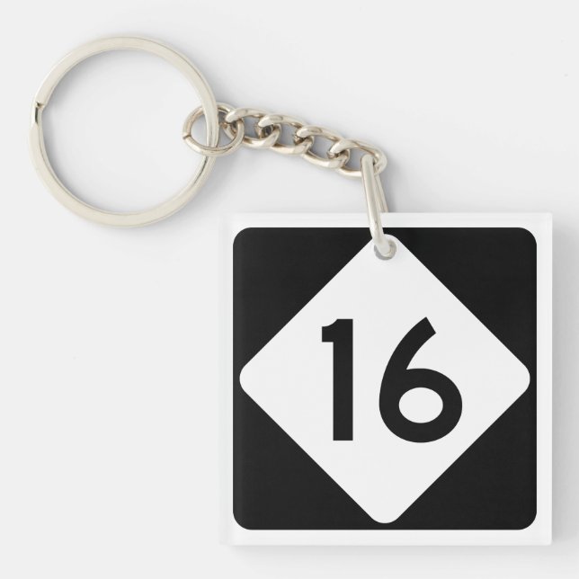 North Carolina Highway 16 Keychain (Front)