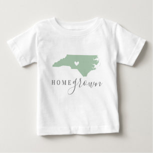 North Carolina Home Grown Editable Colors State Baby T-Shirt
