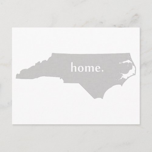 North Carolina home silhouette state map Postcard