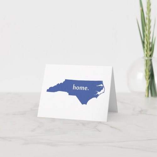 North Carolina Home Silhouette State Map Shape Card