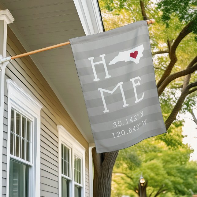 North Carolina Home State Custom Coordinates House Flag (Creator Uploaded)