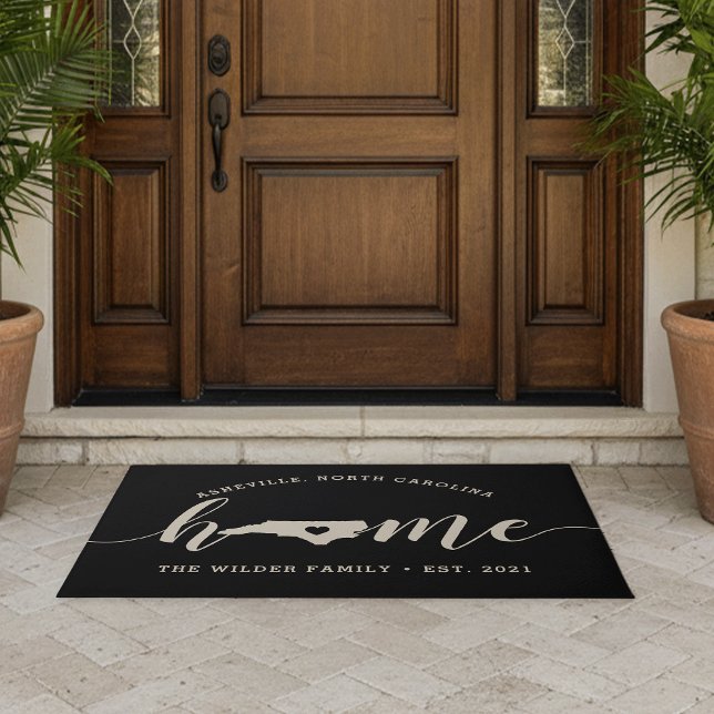 North Carolina Home State Personalized Doormat (Creator Uploaded)