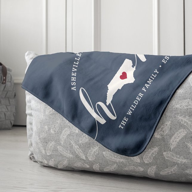 North Carolina Home State Personalized Sherpa Blanket (Creator Uploaded)
