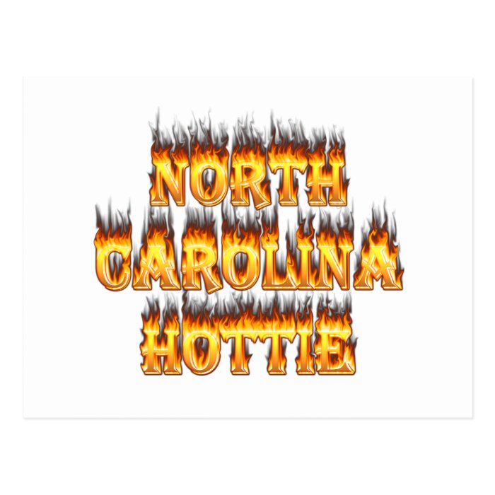 North Carolina Hottie fire and flames Postcards