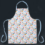 North Carolina Icons Apron<br><div class="desc">This design features all your favorite North Carolina icons; basketballs,  cardinals,  dogwoods,  BBQ,  Cape Hatteras Lighthouse,  the Wright Flyer,  the Blue Ridge Mountains,  and donuts!</div>