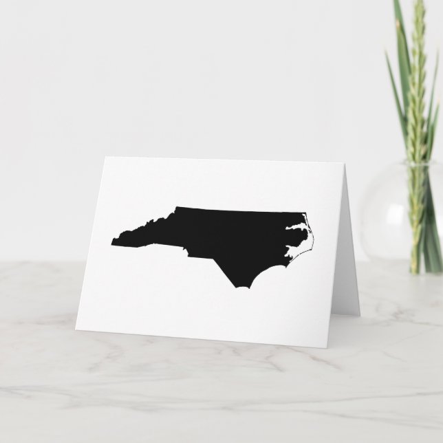 North Carolina in Black and White Card (Front)