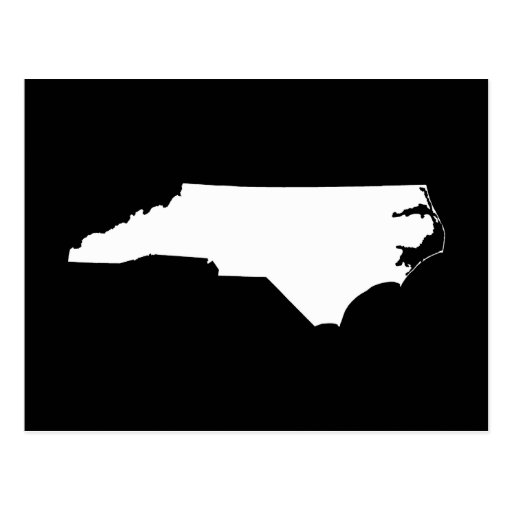 North Carolina in White and Black Postcard | Zazzle