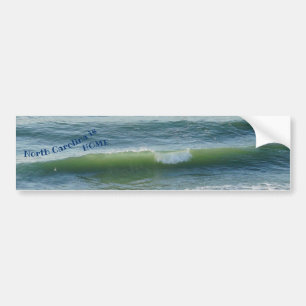 North Carolina is Home Ocean Wave Bumper Sticker