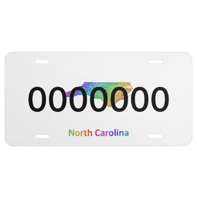 North Carolina License Plate (Front)