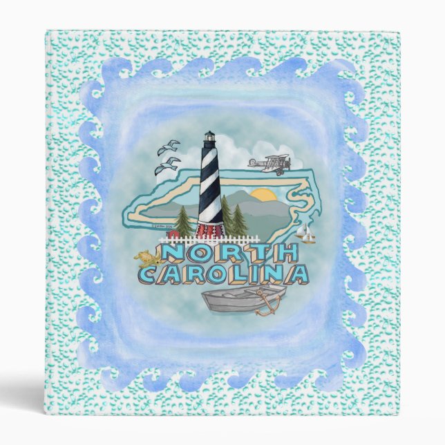North Carolina Lighthouse 3 Ring Binder (Front)