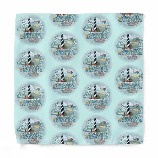North Carolina Lighthouse Bandana (Front)