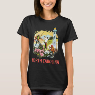 North Carolina Lighthouse Coastal Travel T-Shirt