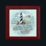 North Carolina Lighthouse Gift Box<br><div class="desc">North Carolina Lighthouse gift box by ArtMuvz Illustration. Matching Lighthouse apparel, Light house t-shirts, Lighthouses gifts. Lighthouse t-shirt, nautical and birthday gifts, lighthouse collector apparel. Lighthouse gifts are a great way to show someone you care, especially if they love the ocean, the coast, or lighthouses themselves. Lighthouses are iconic symbols...</div>