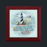 North Carolina Lighthouse Gift Box<br><div class="desc">North Carolina Lighthouse gift box by ArtMuvz Illustration. Matching Lighthouse apparel, Light house t-shirts, Lighthouses gifts. Lighthouse t-shirt, nautical and birthday gifts, lighthouse collector apparel. Lighthouse gifts are a great way to show someone you care, especially if they love the ocean, the coast, or lighthouses themselves. Lighthouses are iconic symbols...</div>