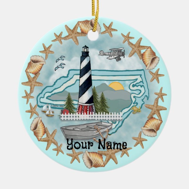 North Carolina Lighthouse Ornament (Front)