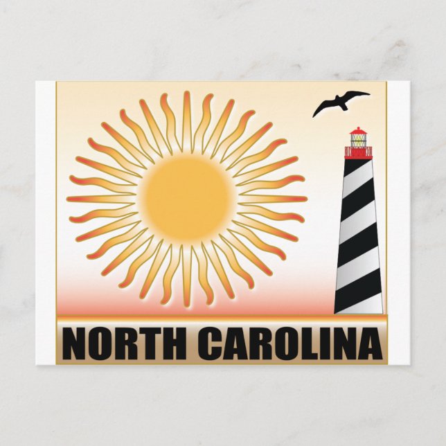 North Carolina Lighthouse Sun Postcard (Front)