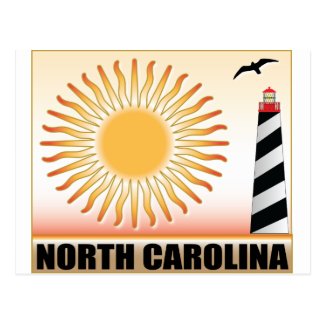 North Carolina Lighthouse Sun Postcard