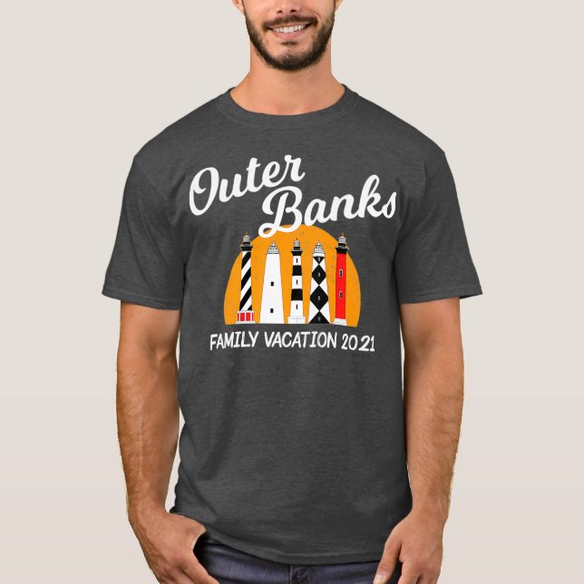 North Carolina Lighthouses Outer Banks Family T-Shirt (Front)