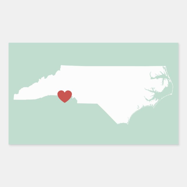 North Carolina Love - Customizable Sticker (Front)