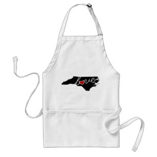 North Carolina Love!  Gifts for NC Lovers Adult Apron