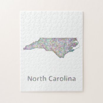 North Carolina Map Jigsaw Puzzle by ZYDDesign at Zazzle