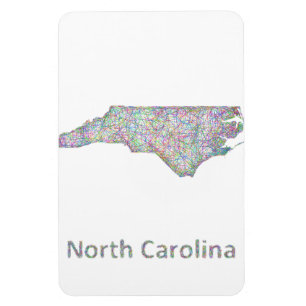 North Carolina map Magnet