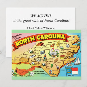 North Carolina Map Moving Announcement