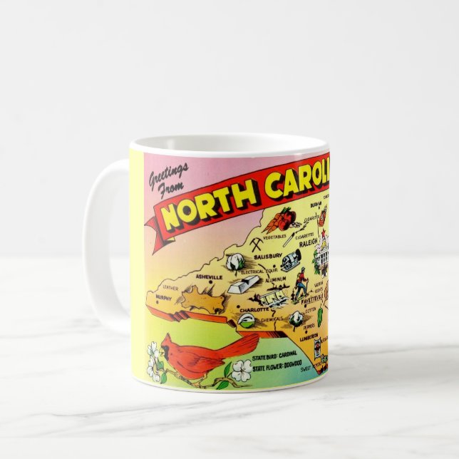 North Carolina Map Mug (Front Left)