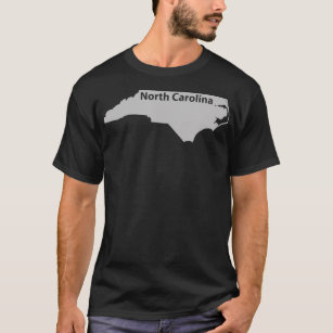 North Carolina Map Outline State Home Pride Gift T-Shirt