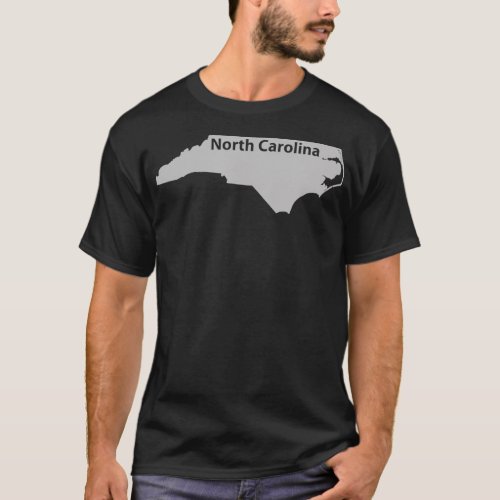North Carolina Map Outline State Home Pride Gift T_Shirt