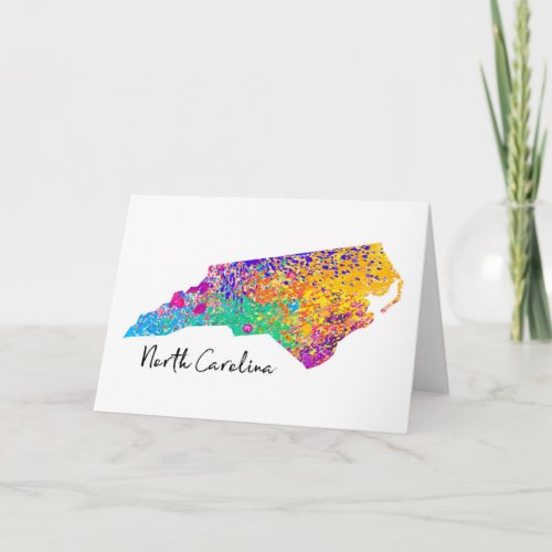 North Carolina Modern Map Card