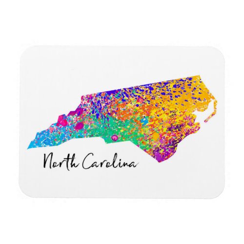 North Carolina Modern Map Magnet