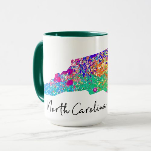 North Carolina Modern Map Mug