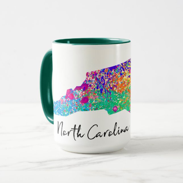 North Carolina Modern Map Mug (Front Left)