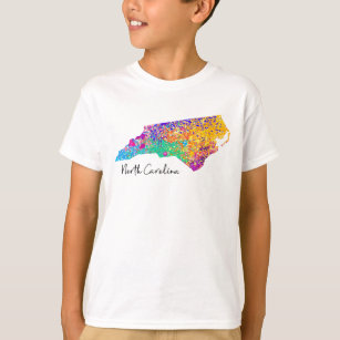 North Carolina Modern Map T-Shirt