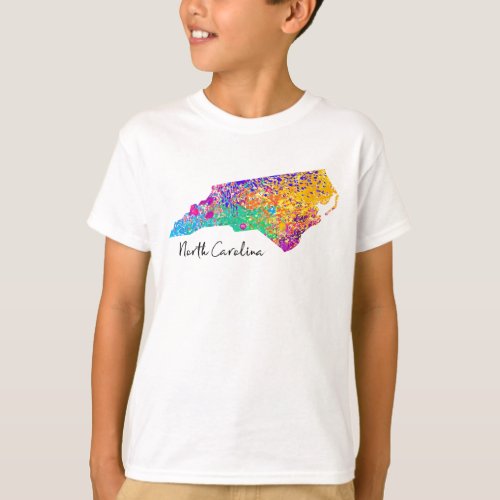 North Carolina Modern Map T_Shirt