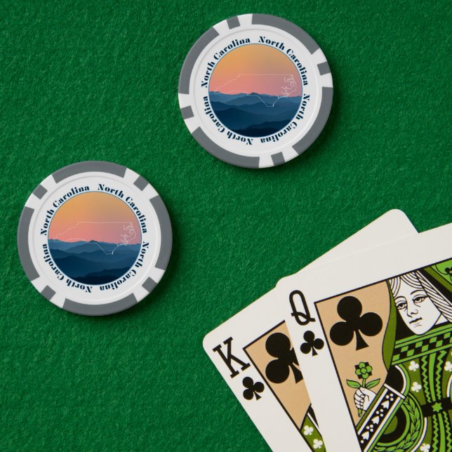 North Carolina Mountains Poker Chips (Poker Table (Double))