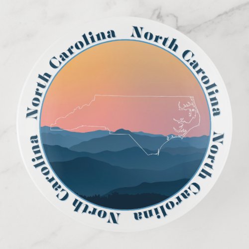 North Carolina Mountains Trinket Tray