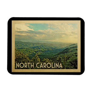 North Carolina Mountains Vintage Travel Magnet