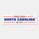 [ Thumbnail: North Carolina - My Home - United States; Hearts Bumper Sticker ]