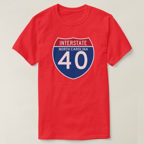 North Carolina NC I_40 Interstate Highway Shield _ T_Shirt