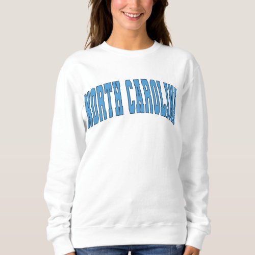North Carolina NC Vintage Varsity College Style Sw Sweatshirt