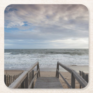 North Carolina, Outer Banks National Seashore 1 Square Paper Coaster