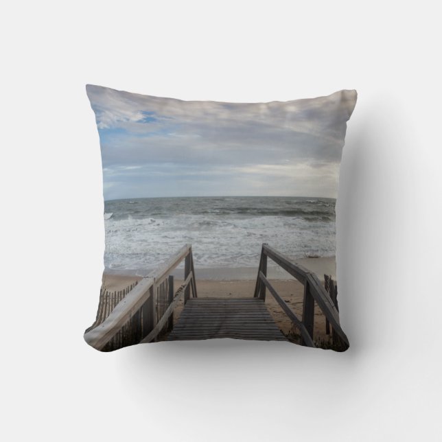 North Carolina, Outer Banks National Seashore 1 Throw Pillow (Front)