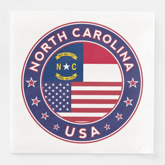 North Carolina Paper Dinner Napkins (Front)