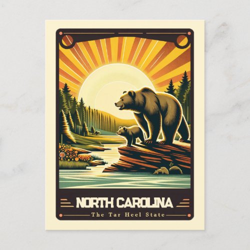 North Carolina  Patriotic Spirit Vintage Postcard