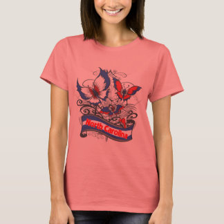 North Carolina Patriotism Butterfly T-Shirt