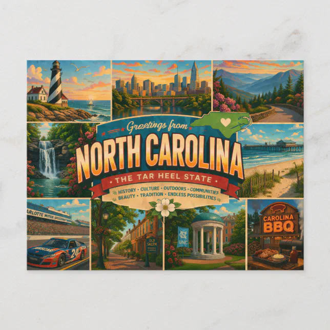 North Carolina Postcard | Zazzle