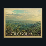 North Carolina Postcard Mountains Vintage Travel<br><div class="desc">North Carolina design in Vintage Travel style featuring the Smoky Mountains and Blue Ridge Mountains.</div>